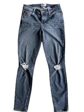 PAIGE Blue Distressed Skinny Jeans 27x28 Verdugo Ankle Anthropologie